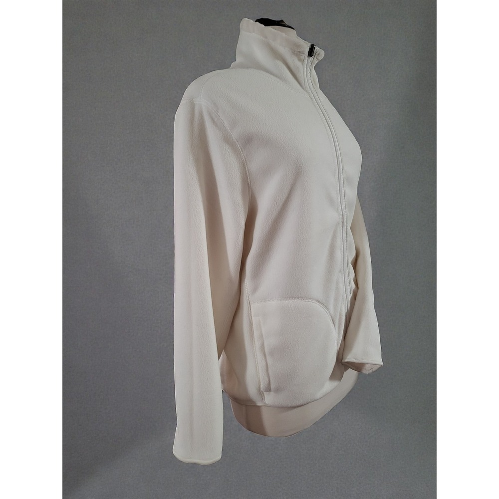 Classic Concepts Cream Embossed Fleece Zip Up Jacket reversible size L - Picture 8 of 11